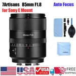 7ARTISANS 85MM F1.8 Stm Af Auto Focus Full Frame Portrait Lens For Sony E-mount. Fixed Price $369.99.