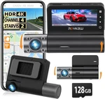 4K Dash Cam Front And Rear, 128GB Sd CARD,24 Hrs Parking Mode, 5G Gps, Voice. Fixed Price $114.99.