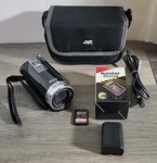 Jvc Everio GZ-E306BU Full Hd Camcorder With 32GB Card, Usb Cord, Battery/charger. Fixed Price $119.95.