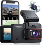 Kingslim D4 Dual Dash Cam With Built-in Wifi Gps, Front 4K/2.5K Rear 1080P For. Fixed Price $54.99.
