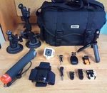 Gopro Hero Session - 95 Min Tested Battery Delkin Suction Mounts & Nikon Bag. Fixed Price $169.99.