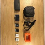 Gopro HERO9 Black Camera Bundle, Batteries, Mount, Sd Cards, Case, Strap. Fixed Price $92.99.