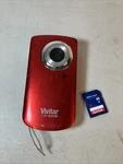Vivitar Dvr 610 Hd Red Handheld Pocket Camcorder Tested & Working - 8 Gb Sd. Fixed Price $20.00.
