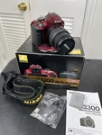 Nikon D3300 24.2 Mp Digital Slr Camera Kit W/ 18-55MM Vr Ii Lens Red. Fixed Price $250.00.