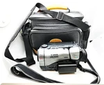 Canon ES4000 Camcorder Sticky Residue, Case & Accessories Powered Up Untested. Fixed Price $75.00.