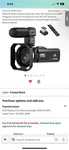 Oiexi 4K Vlogger Camcorder. Fixed Price $45.00.