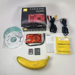 Nikon Coolpix S6500 Orange 16MP 12X Zoom Digital Camera W/charger Tested Bundle. Fixed Price $149.99.