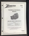 Zenith VM6190 Technical Reference Manual Vhs Hq Video Camcorder Original. Fixed Price $29.99.